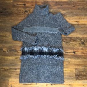 Banana Republic l Grey White Black Sweater Dress